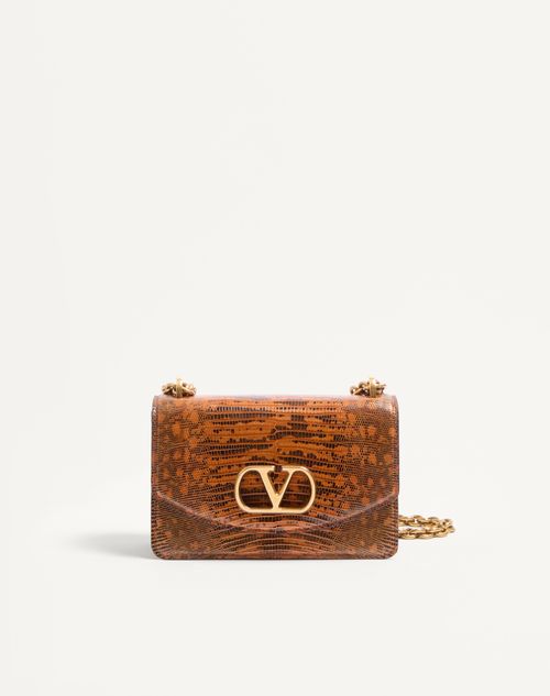 Valentino Garavani - Valentino Garavani Vain Small Shoulder Bag In Tejus - Straw - Woman - Shoulder Bags